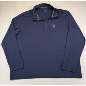 William Murray Golf Mens Navy 1/4 Zip Pullover Shirt XXLarge Performance Stretch